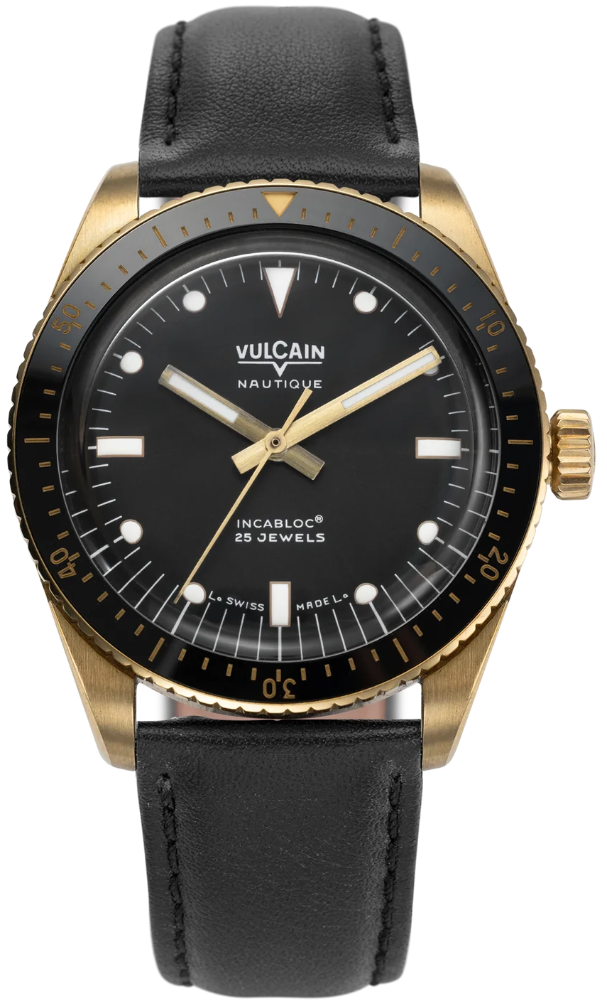 Vulcain Skindiver Nautique Bronze Black