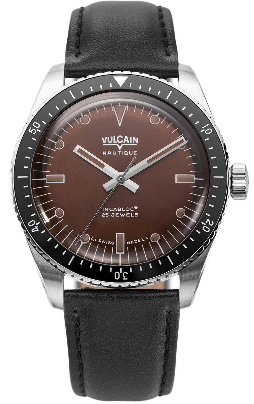 Vulcain Skindiver Nautique Brown