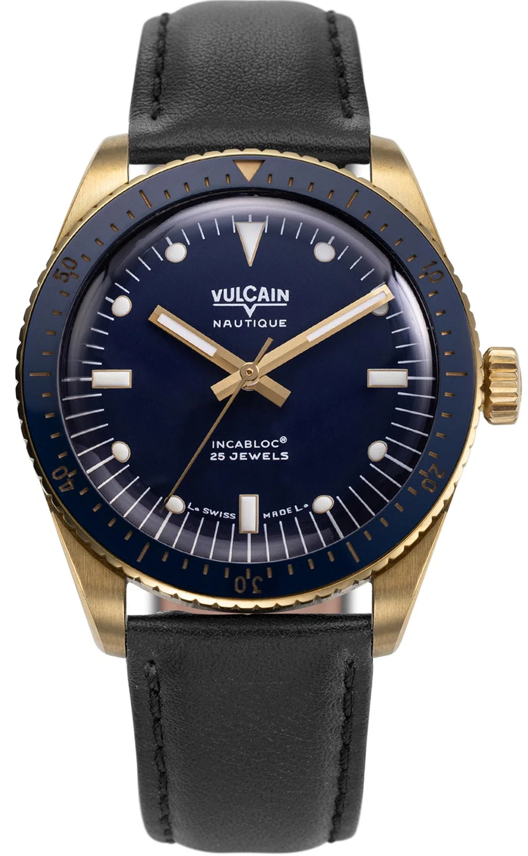 Vulcain Skindiver Nautique Gold Blue