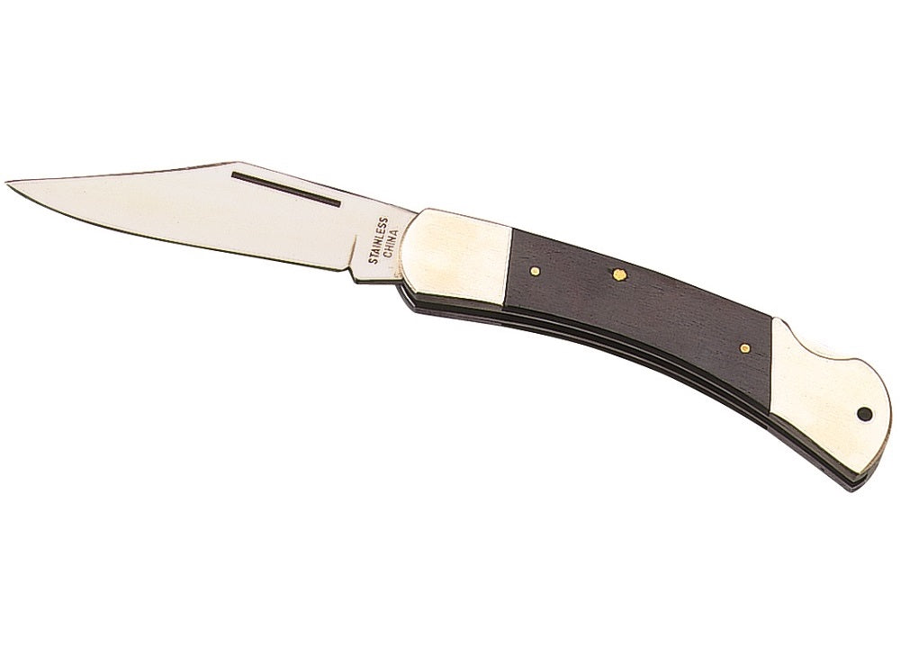 Whitby & Co Knife Lock Black Ebony 3.75 - Silver