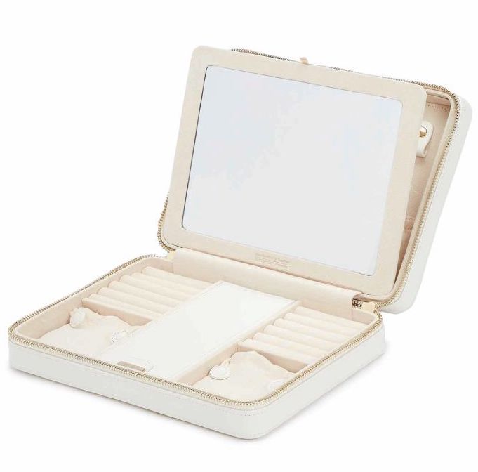 Wolf Jewellery Case Maria Zip Large White - White