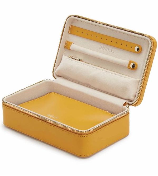 Wolf Jewellery Case Maria Zip Medium Musturd - Musturd