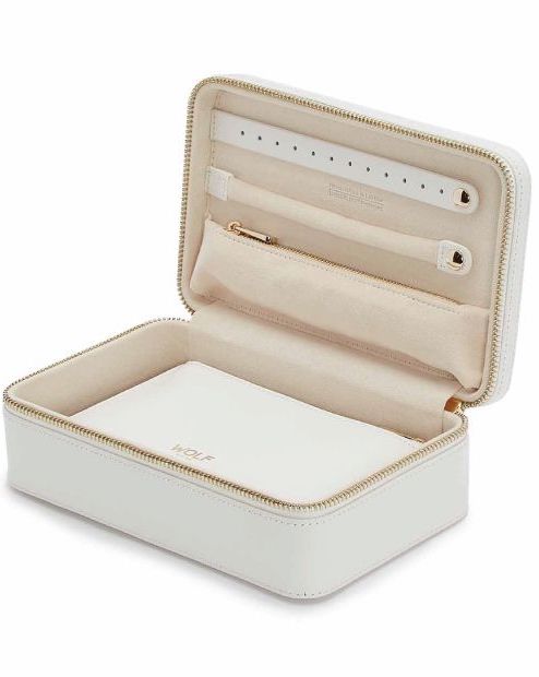 Wolf Jewellery Case Maria Zip Medium White - White