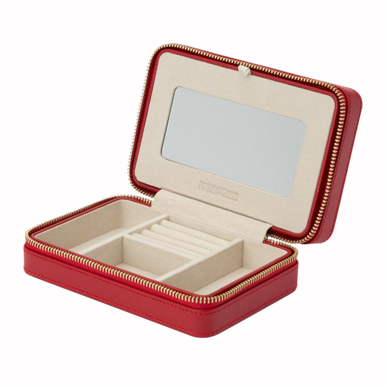 Wolf Jewellery Case Palermo Zip Red - Red