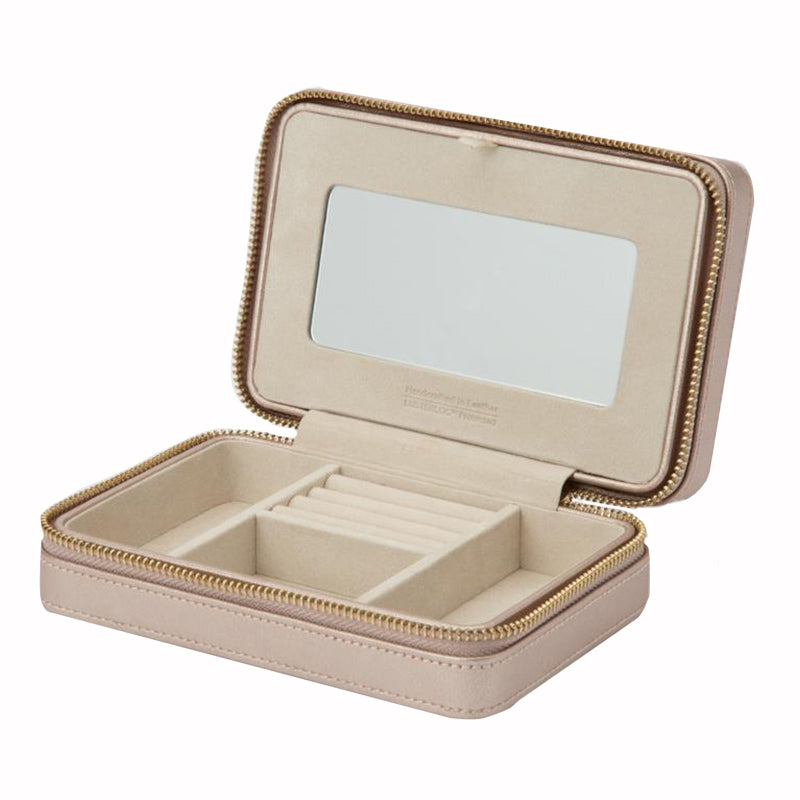 Wolf Jewellery Case Palermo Zip Rose Gold - Rose