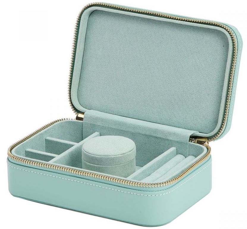 Wolf Jewellery Case Sophia Zip Case Jade - Green