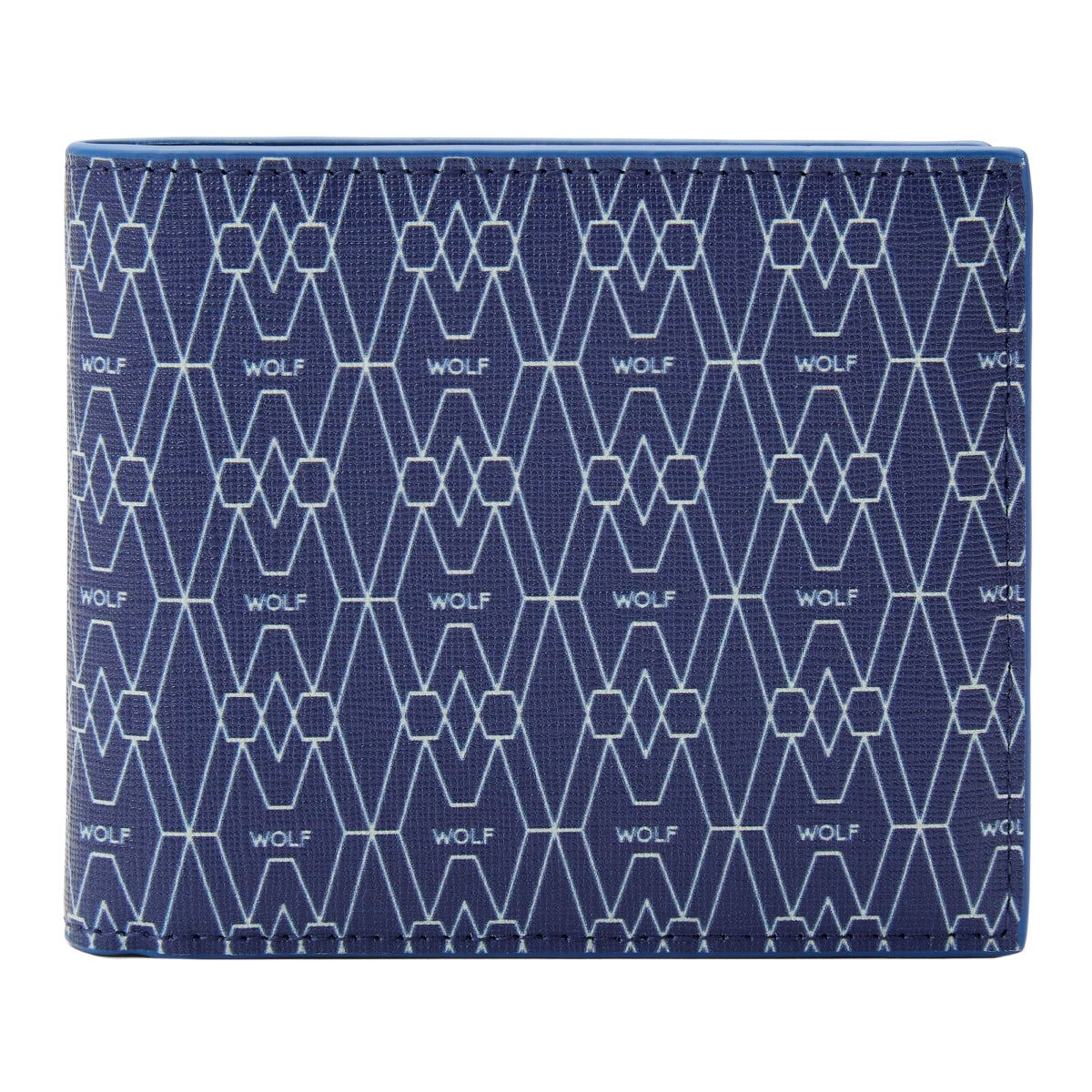 Wolf Signature Vegan Collection Blue Billfold Coin Wallet - Blue