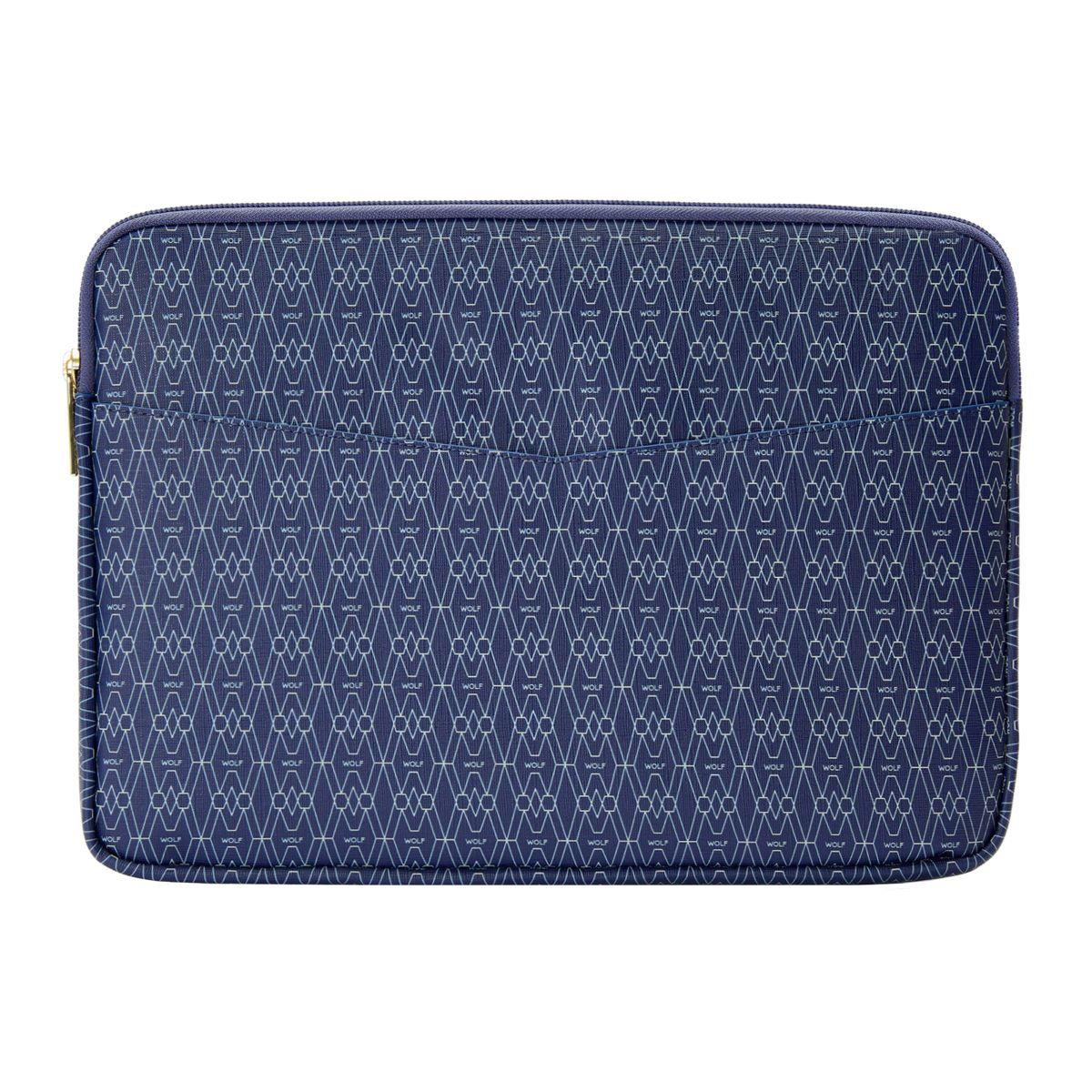 Wolf Signature Vegan Collection Blue Laptop Zip Case - Blue