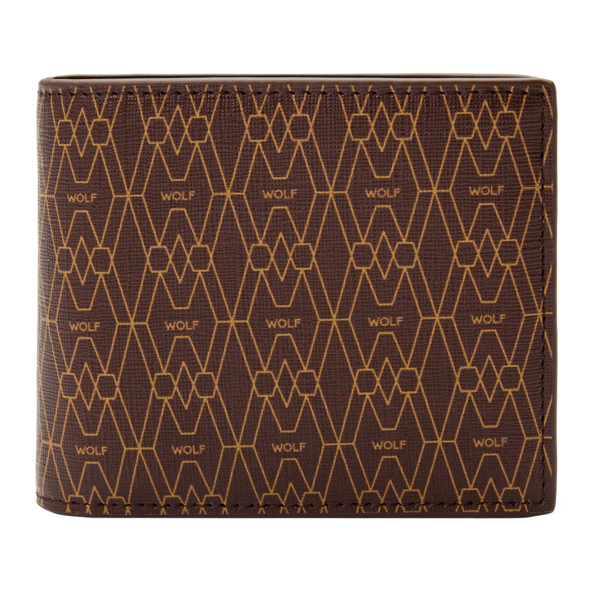 Wolf Signature Vegan Collection Brown Billfold Coin Wallet - Brown