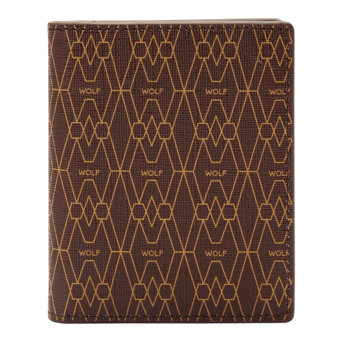 Wolf Signature Vegan Collection Brown Id Card Case - Brown