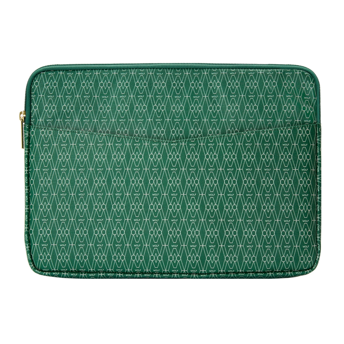 Wolf Signature Vegan Collection Green Laptop Zip Case - Green