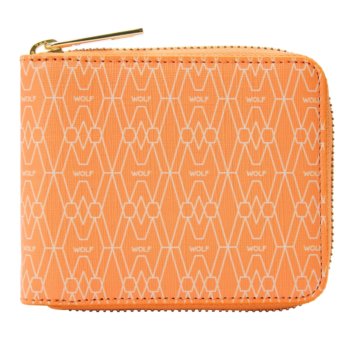 Wolf Signature Vegan Collection Orange Range Zip Around Wallet - Orange