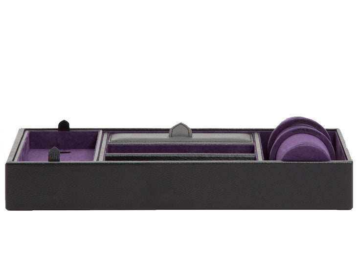 Wolf Valet Tray With Cuff Blake Black Purple - Black