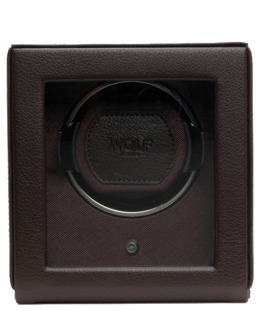 Wolf Watch Winder Cubs Single With Cover Brown