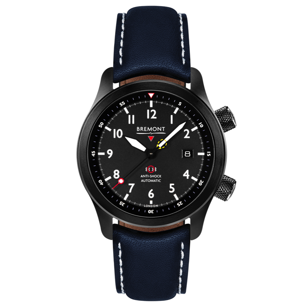 Bremont Watch Mbii Custom Dlc Black Dial With Jet BarrelandClosed Case Back