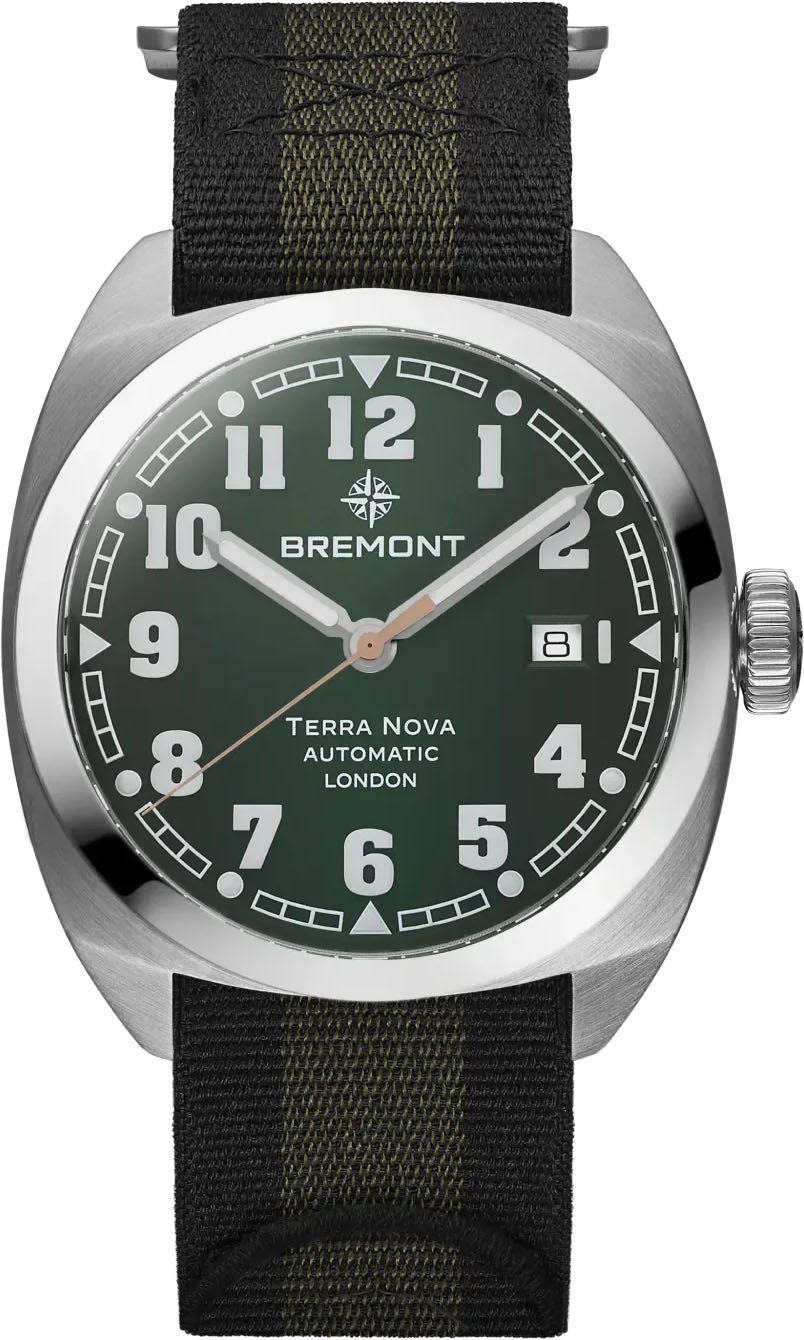 Bremont Terra Nova 40.5 Date Green Nato