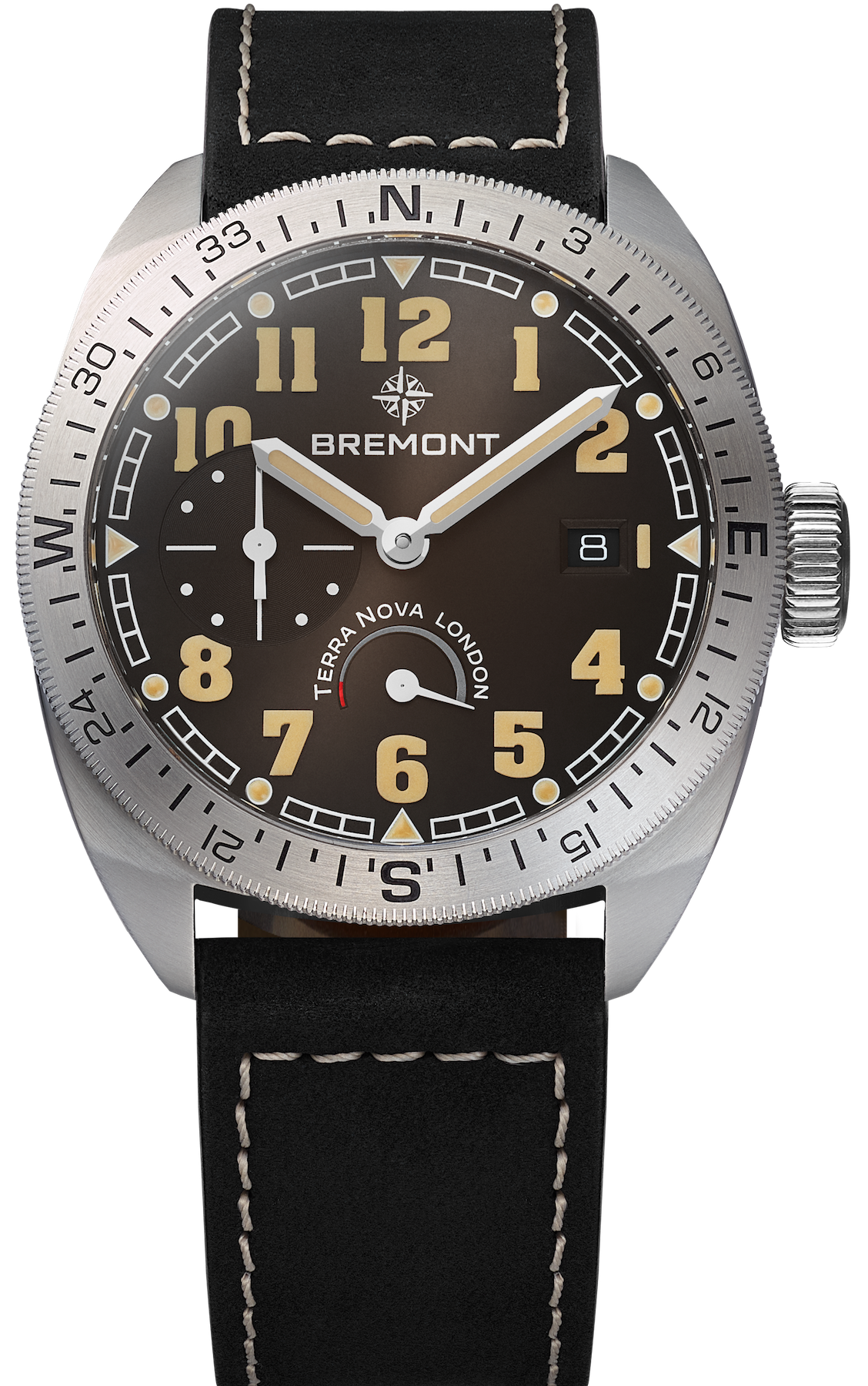 Bremont Terra Nova 40.5 Turning Bezel Black Leather