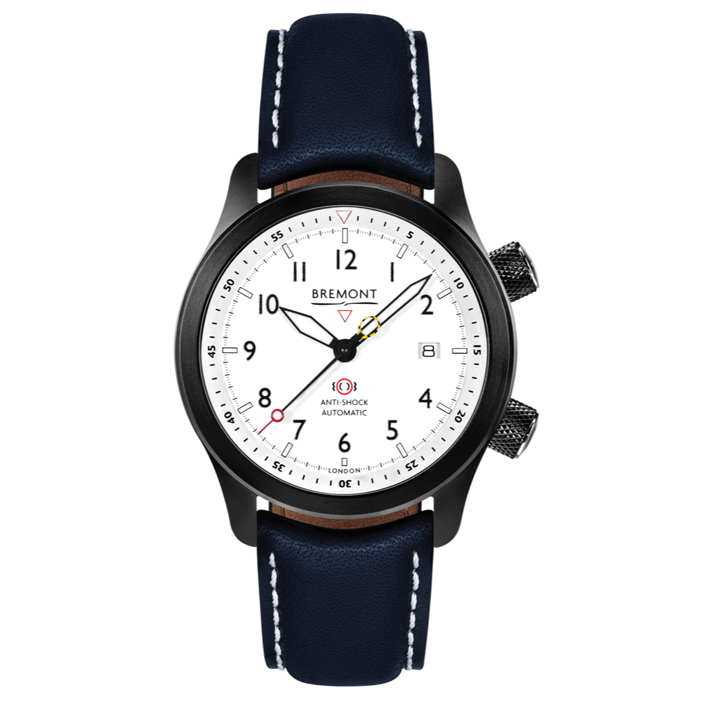 Bremont Watch Mbii Custom Dlc White Dial With Orange BarrelandClosed Case Back