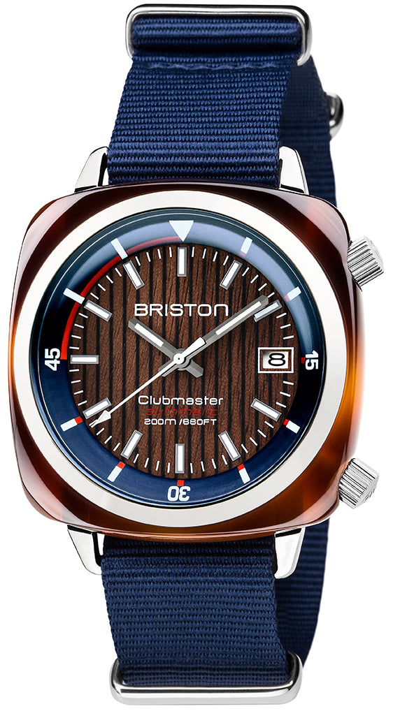 Bremont Watch Mbii Custom Stainless Steel Black Dial With Blue BarrelandClosed Case Back