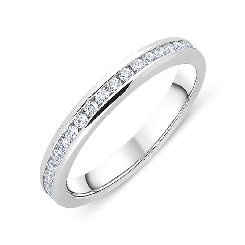 Platinum 0.20ct Diamond Channel Set Wedding Eternity Ring