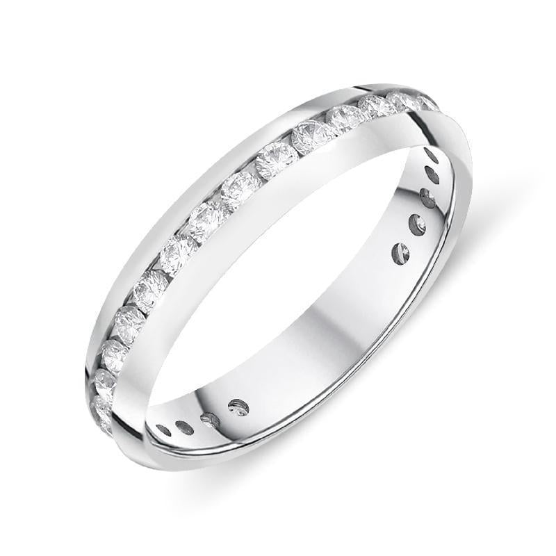 Platinum 0.79ct Diamond Channel Set Wedding Full Eternity Ring - Platinum