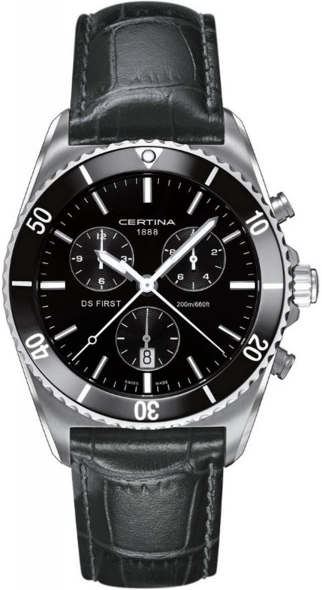 Certina Watch Ds First Gent Ceramic Chrono Quartz