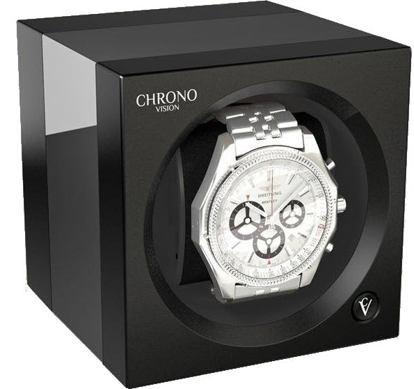 Chronovision One Watch Winder Bluetooth Chrome Black Silk