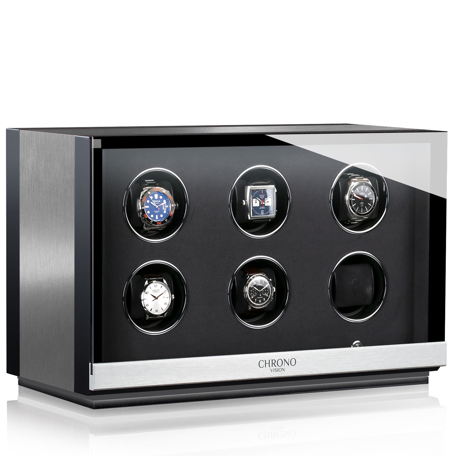 Chronovision Watch Winder Ambiance Vi Alu Black Silk