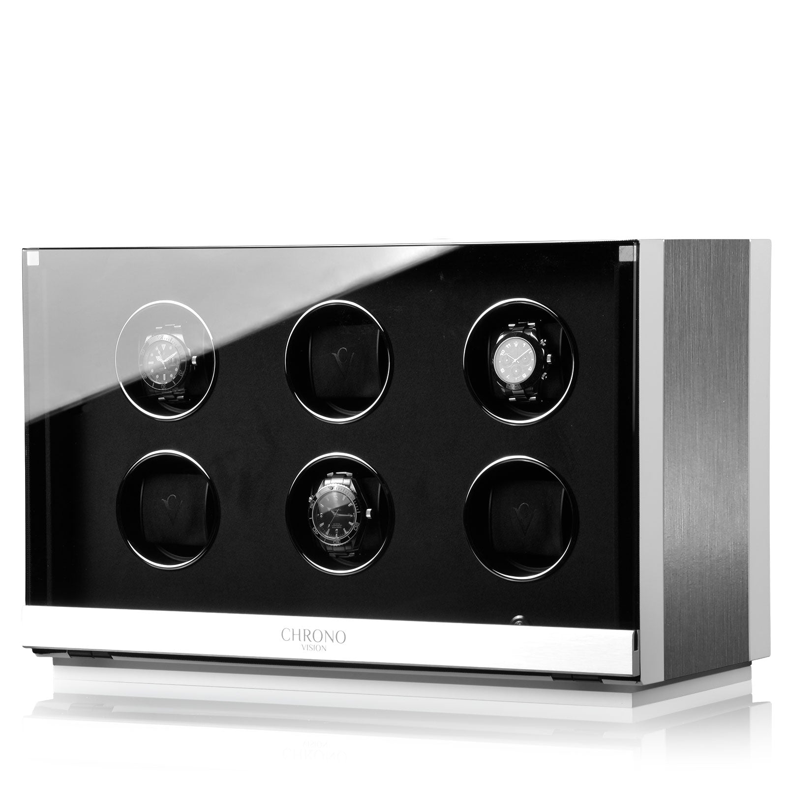 Chronovision Watch Winder Ambiance Vi Alu White Silk