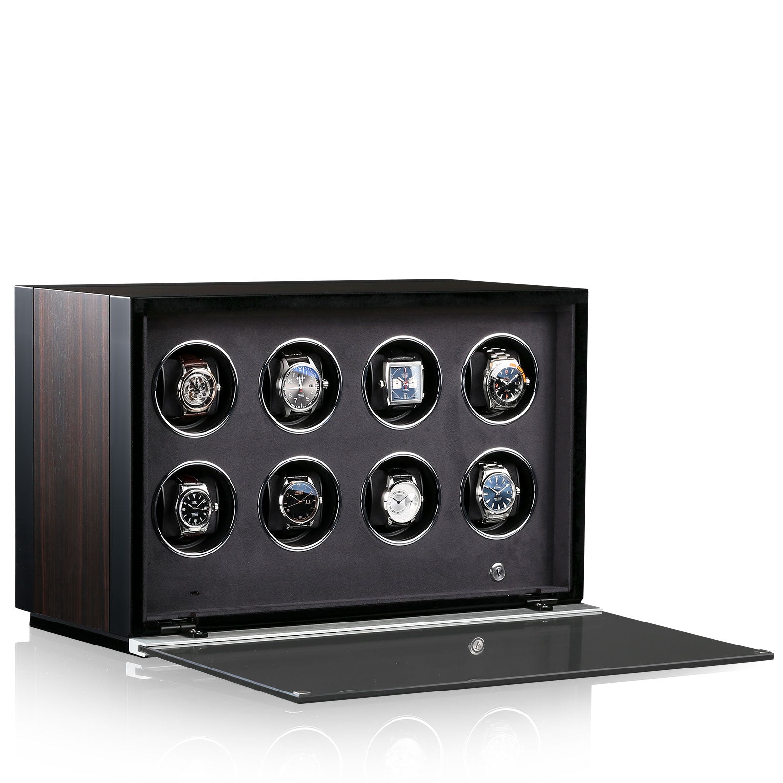 Chronovision Watch Winder Ambiance Viii Ebony Silk Black Silk