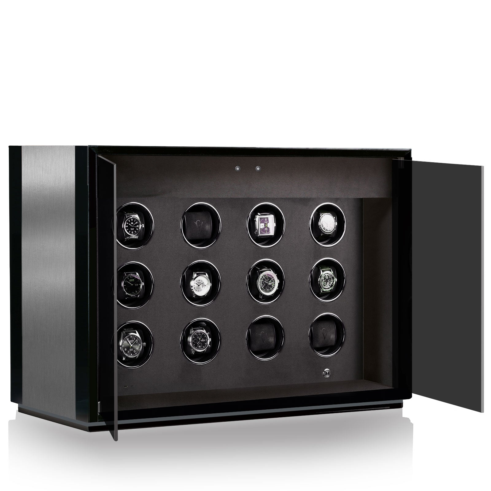 Chronovision Watch Winder Ambiance Xii Alu Black Silk