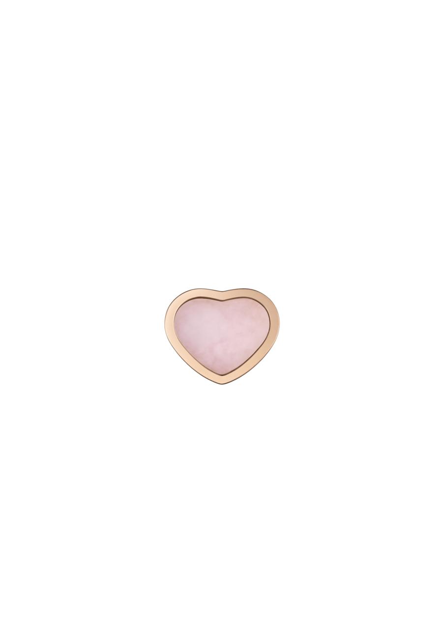 Chopard Happy Hearts 18ct Rose Gold Pink Opal Single Earring