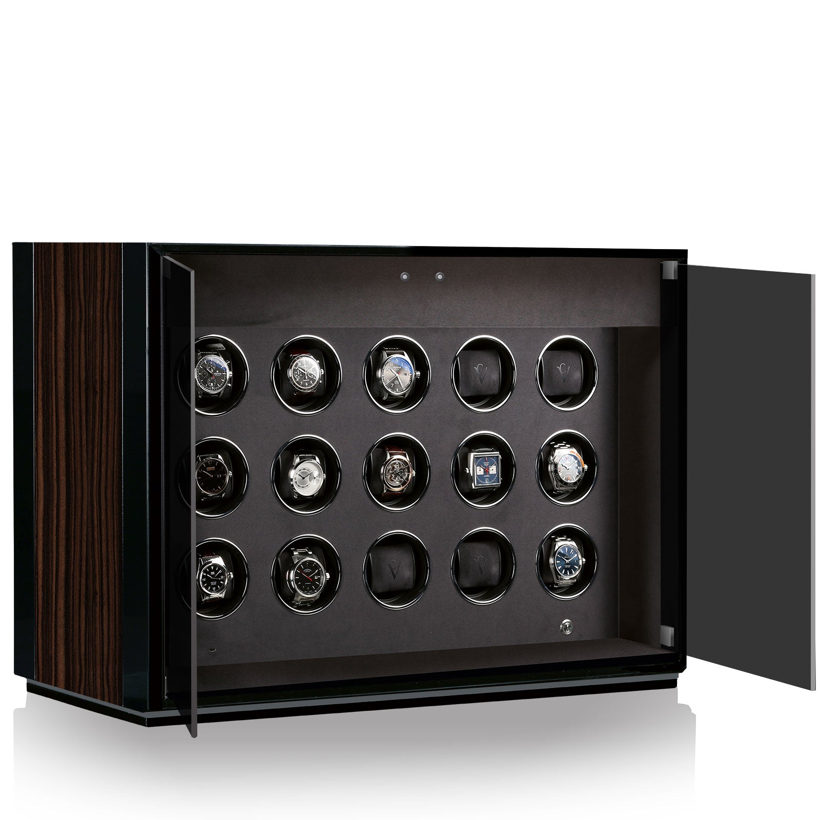 Chronovision Watch Winder Ambiance Xv Ebony Silk Black Silk