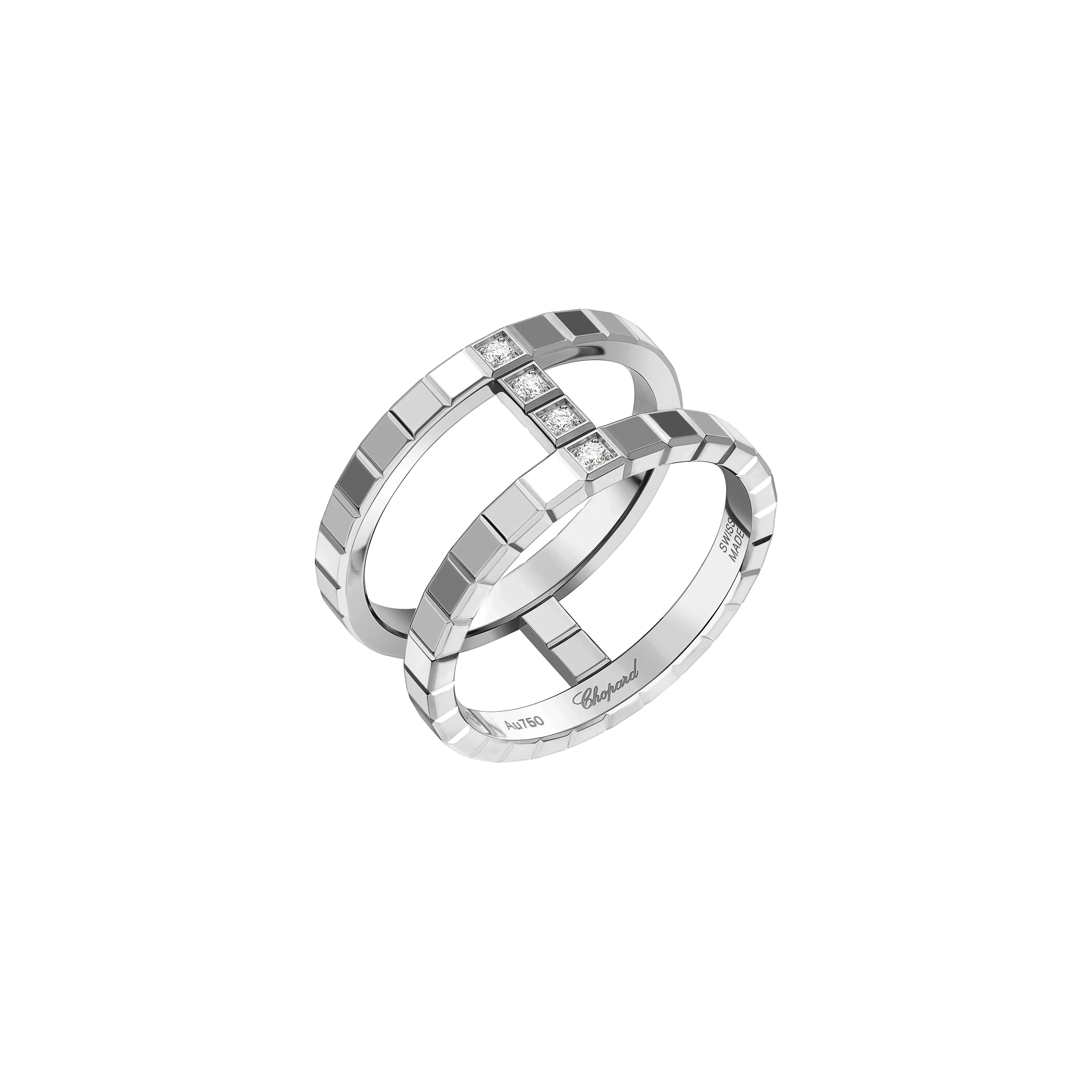 Chopard Ice Cube 18ct White Gold 0.04ct Diamond Ring - 51