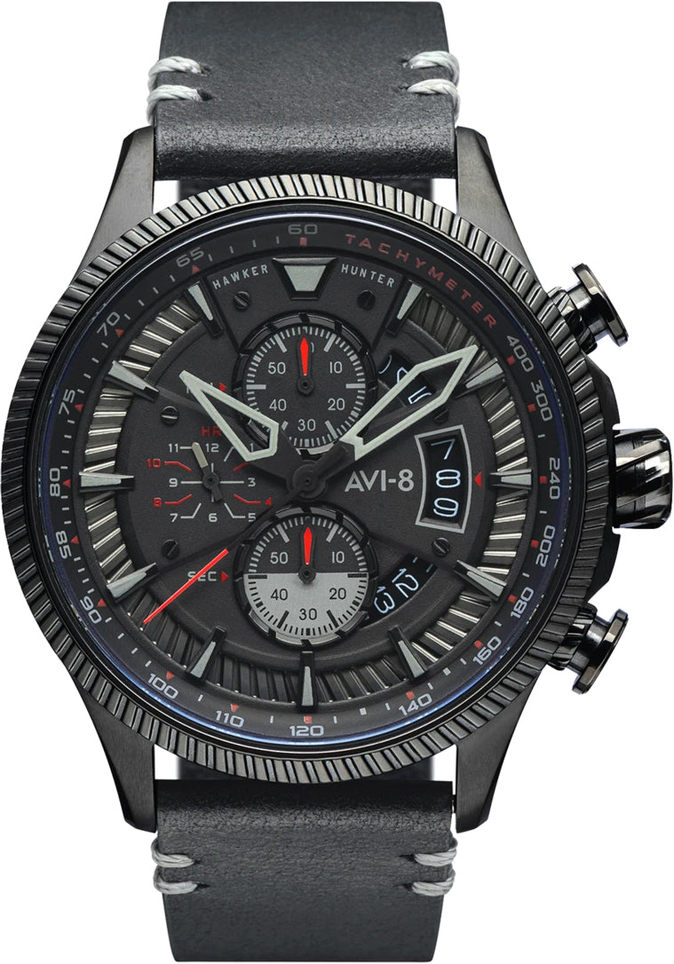 Avi-8 Watch Hawker Hunter Avon Chronograph Stealth Black