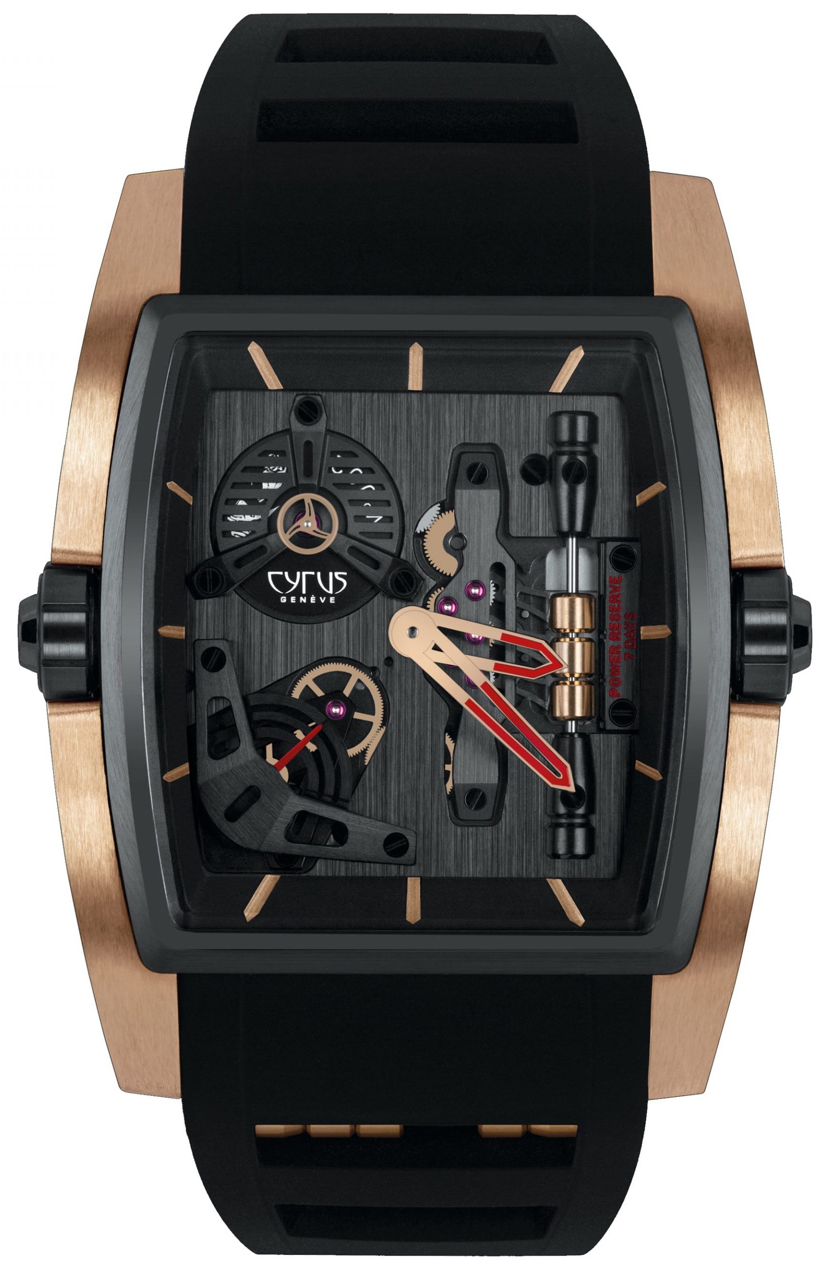 Cyrus Watch Kambys Black Dlc Titanium Rose Gold Limited Edition