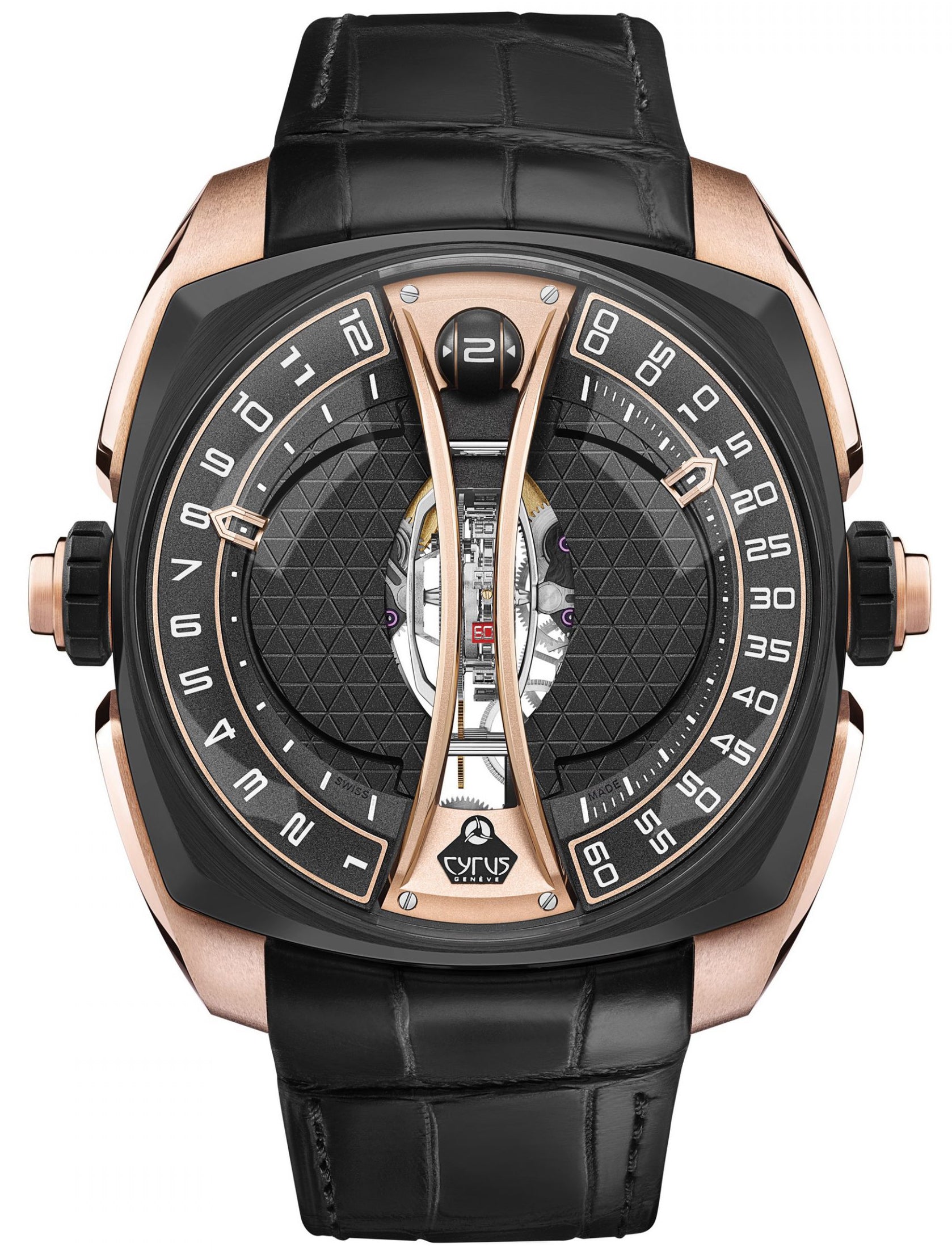 Cyrus Watch Klepcys Vertical Tourbillon Rose Gold Black Dlc Titanium Limited Edition