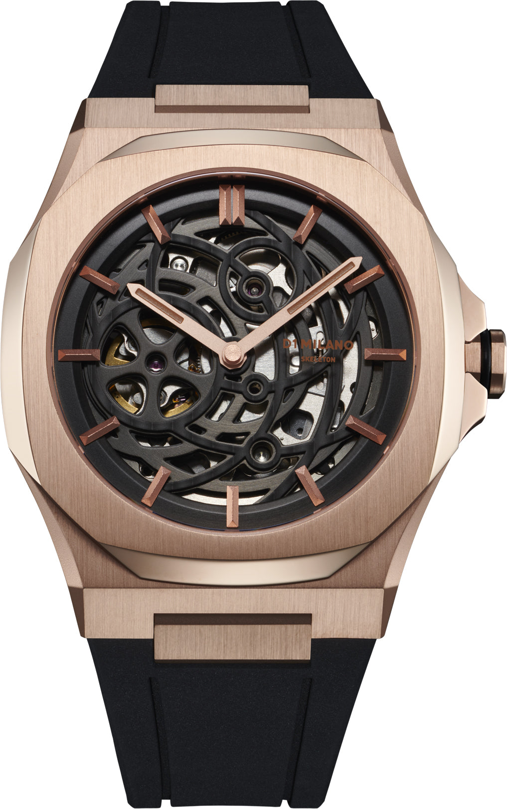 D1 Milano Watch Skeleton Rose Gold