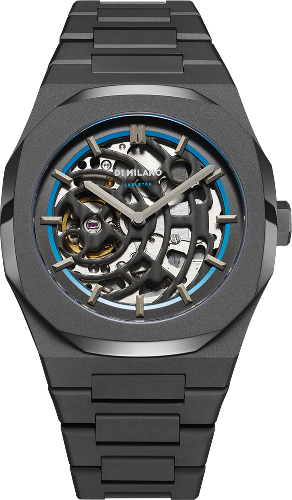 D1 Milano Watch Skeleton Sandblast Blue Bracelet