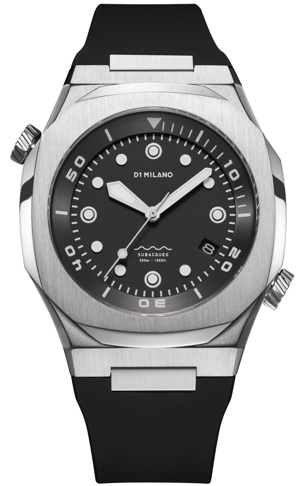 D1 Milano Watch Subacqueo Diver Deep Black