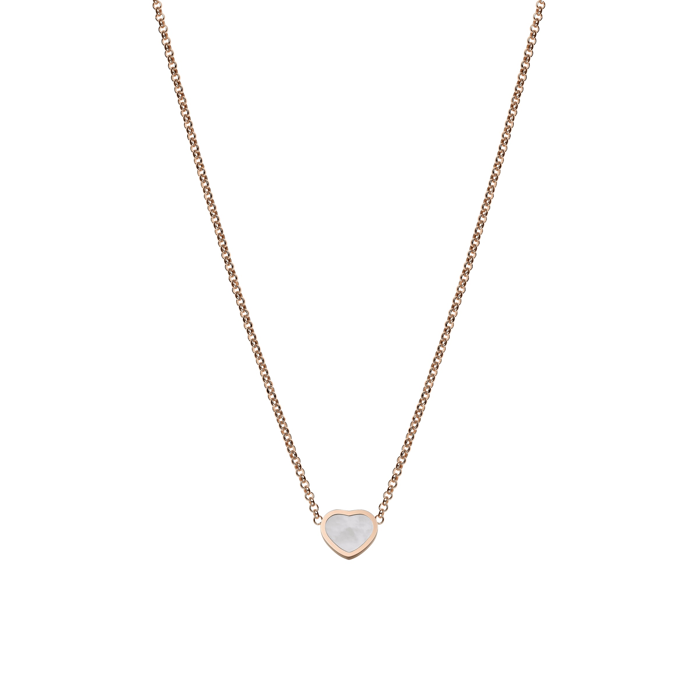 Chopard My Happy Hearts 18ct Rose Gold Mother Of Pearl Necklace