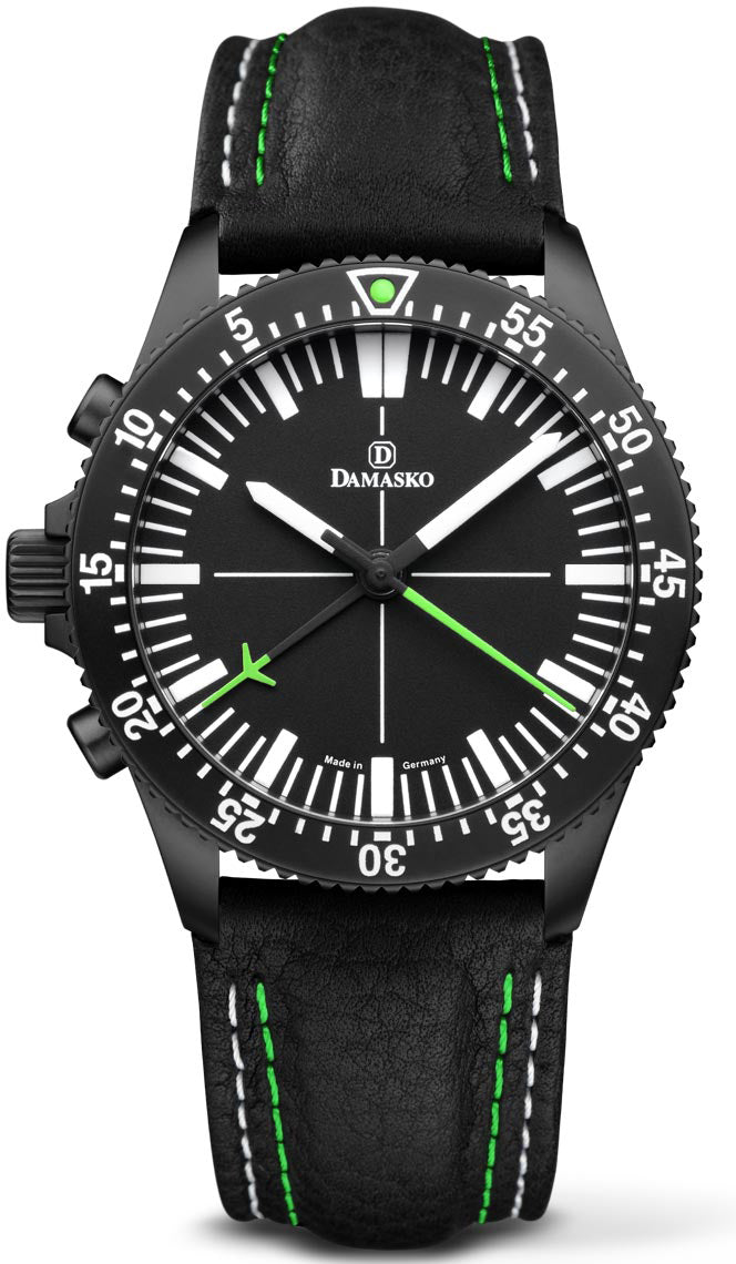 Damasko Watch Dc 80 Lhv Black Green Leather Pin