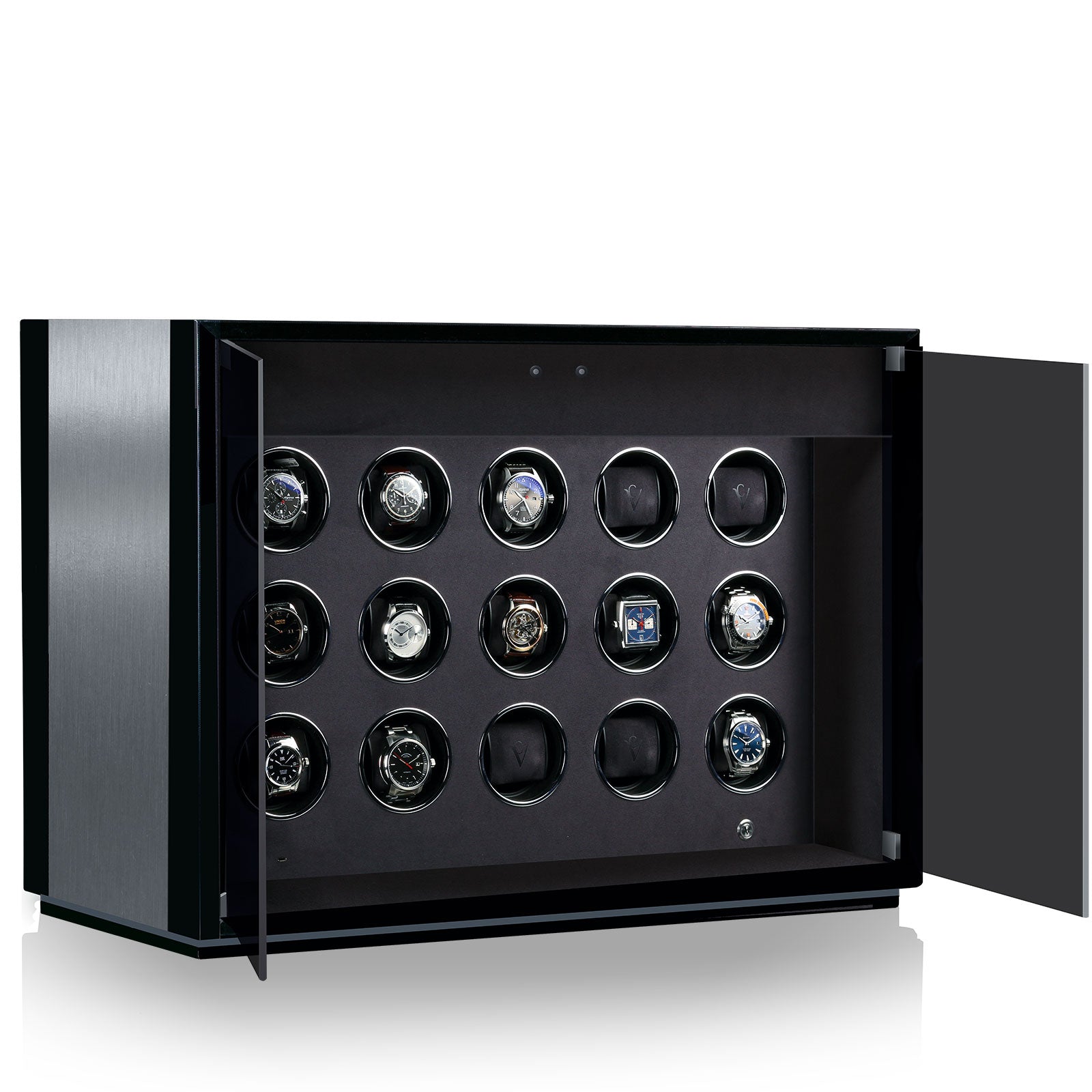 Chronovision Watch Winder Ambiance Xv Alu Black Silk