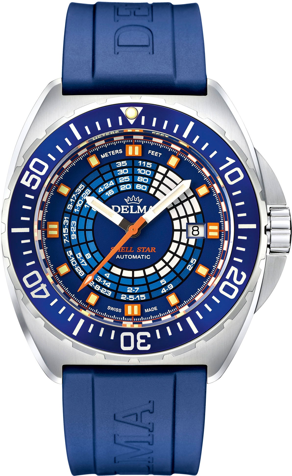 Delma Watch Shell Star Decompression Timer Blue