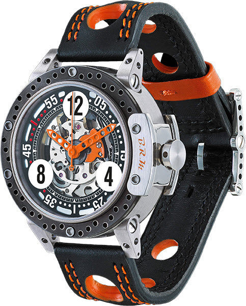 B.r.m Watch Ddf6-44 Skeleton Orange Hands