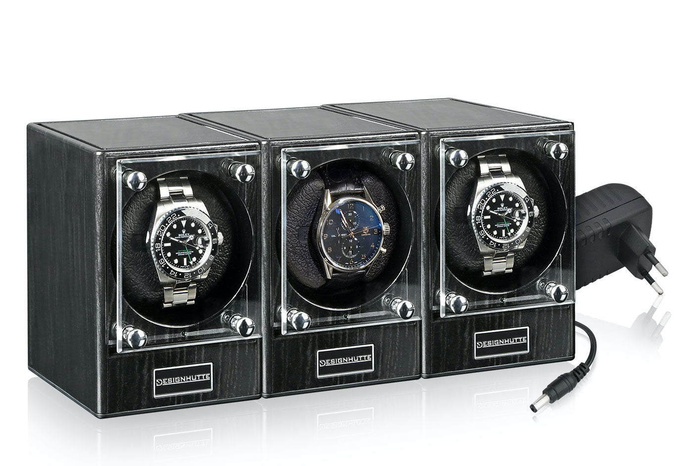 Designhuette Watch Winder Piccolo Starter Kit 3 Dark Ebony