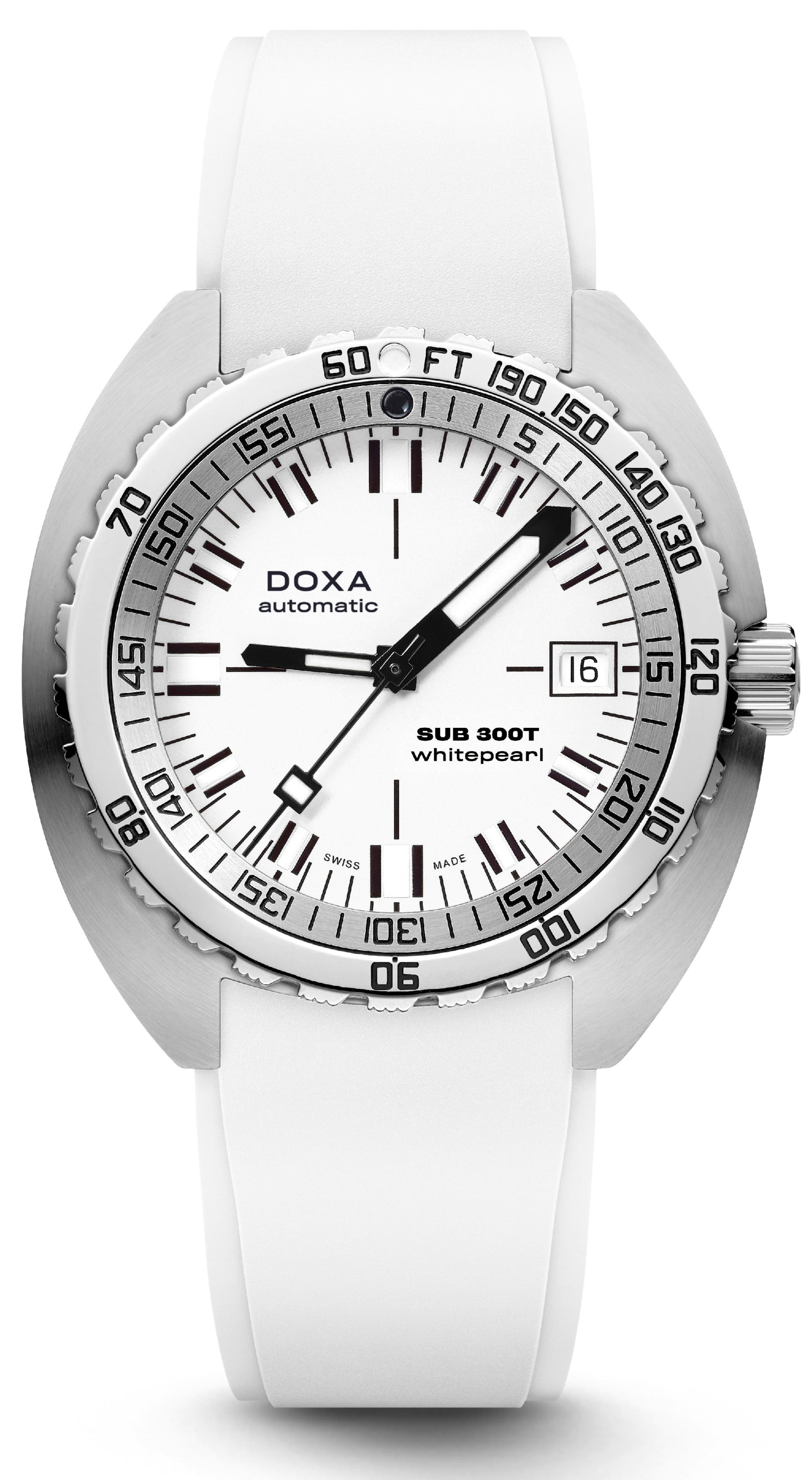 Doxa Watch Sub 300t Whitepearl Rubber