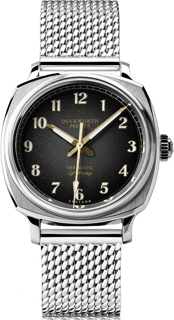 Duckworth Prestex Watch Verimatic Black Fume Mesh Bracelet Limited Edition