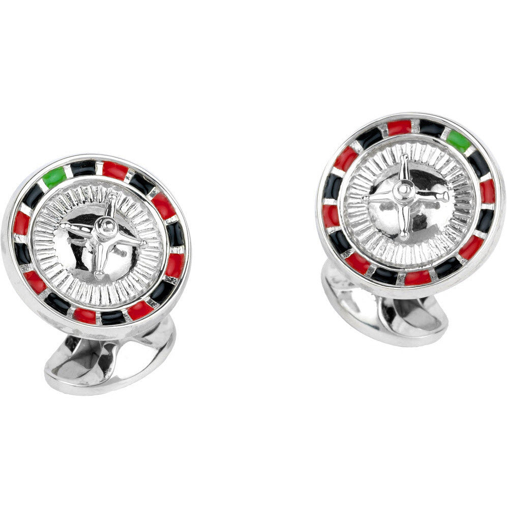 Deakin & Francis Cufflinks Roulette Wheel - Silver