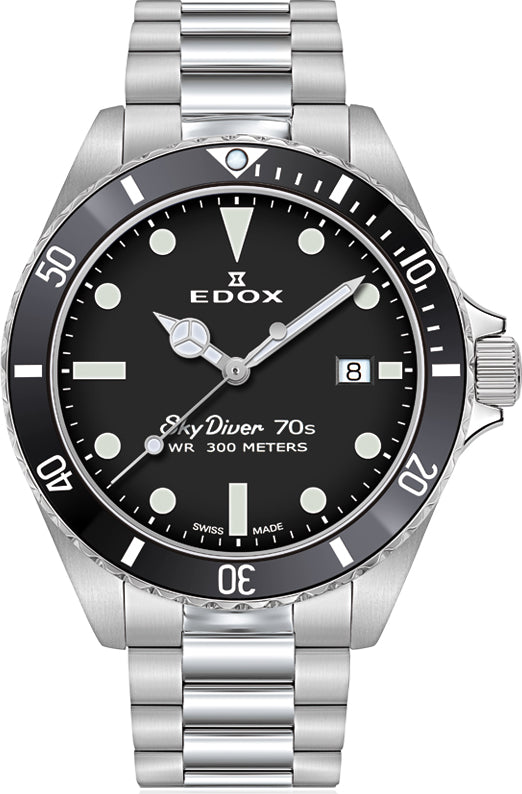 Edox Watch Skydiver 3 Hands Quartz